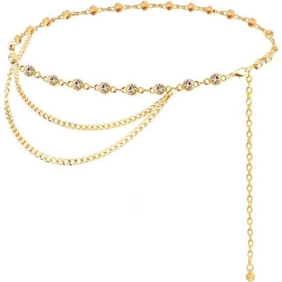 TOPACC Metal Chain Belt for Women Waist chains for Dresses Jeans Western Cowgirl main image 5